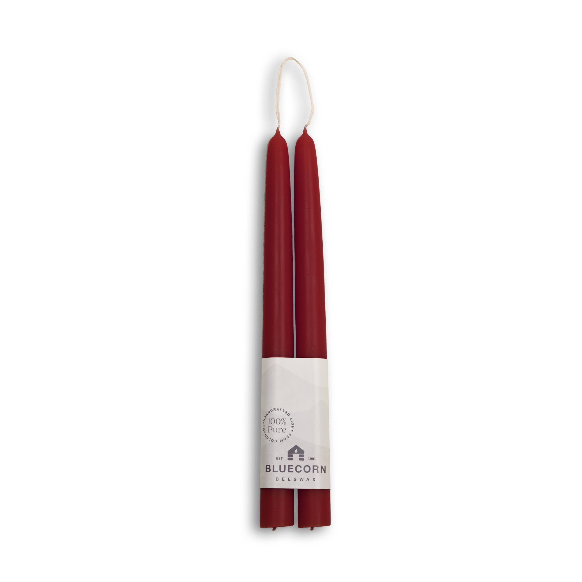 Bluecorn Candles - Beeswax Taper Candles – Eco-Friendly, Dripless & Handmade