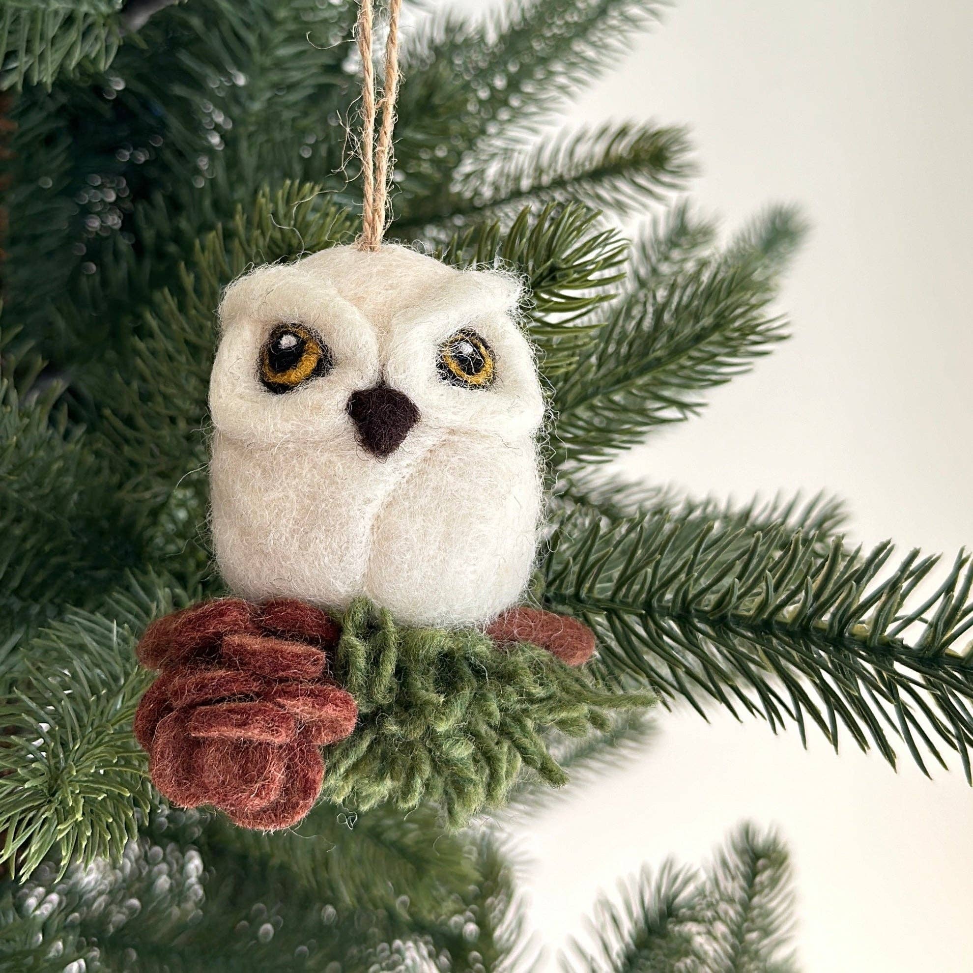 Ganapati - Felt Ornament - Needle Felted Owl