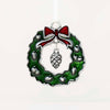 Danforth Pewter - Wreath / Green & Pine Cone