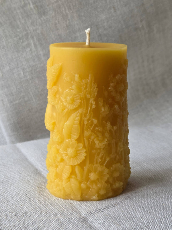 Farm and Hive - Garden Fairy Pillar | Beeswax Candle