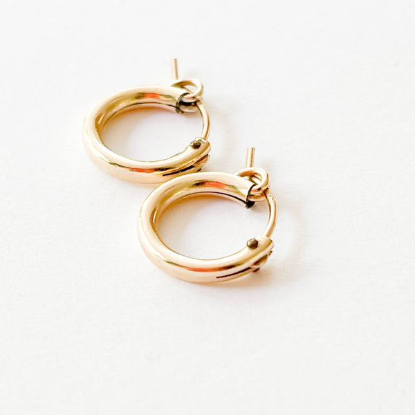 Nest Pretty Things - Thick Gold Filled Hoops and Huggies for women and men