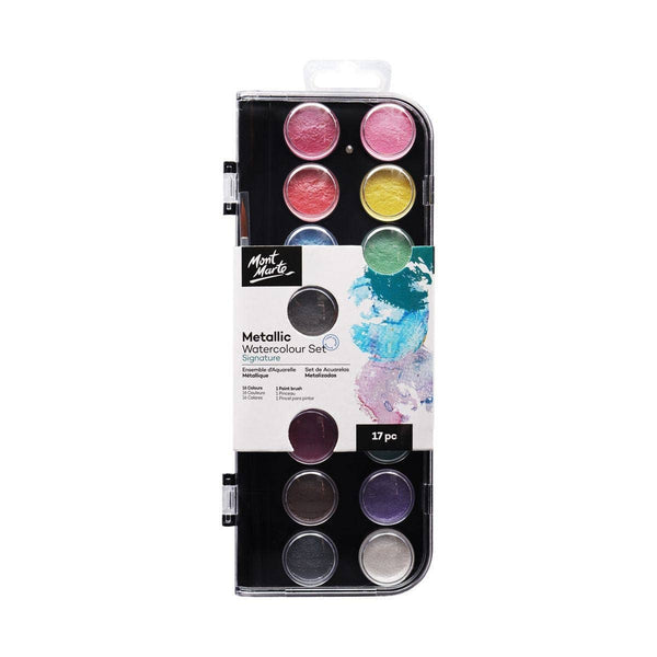 Mont Marte Usa, Inc. - Metallic Watercolor Cake Set Signature 17pc