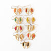 Nest Pretty Things - Small leaf earrings with colorful beads