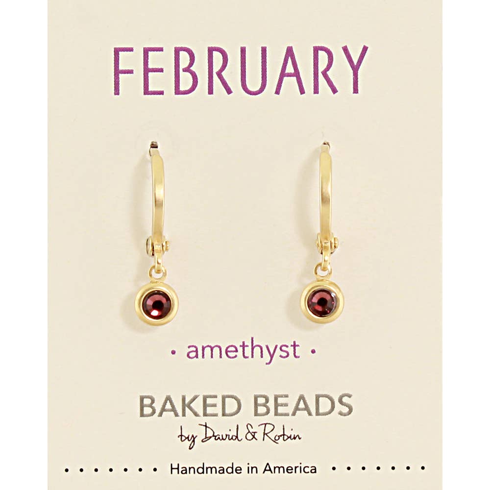 Baked Beads - Birthstone Huggie Earring