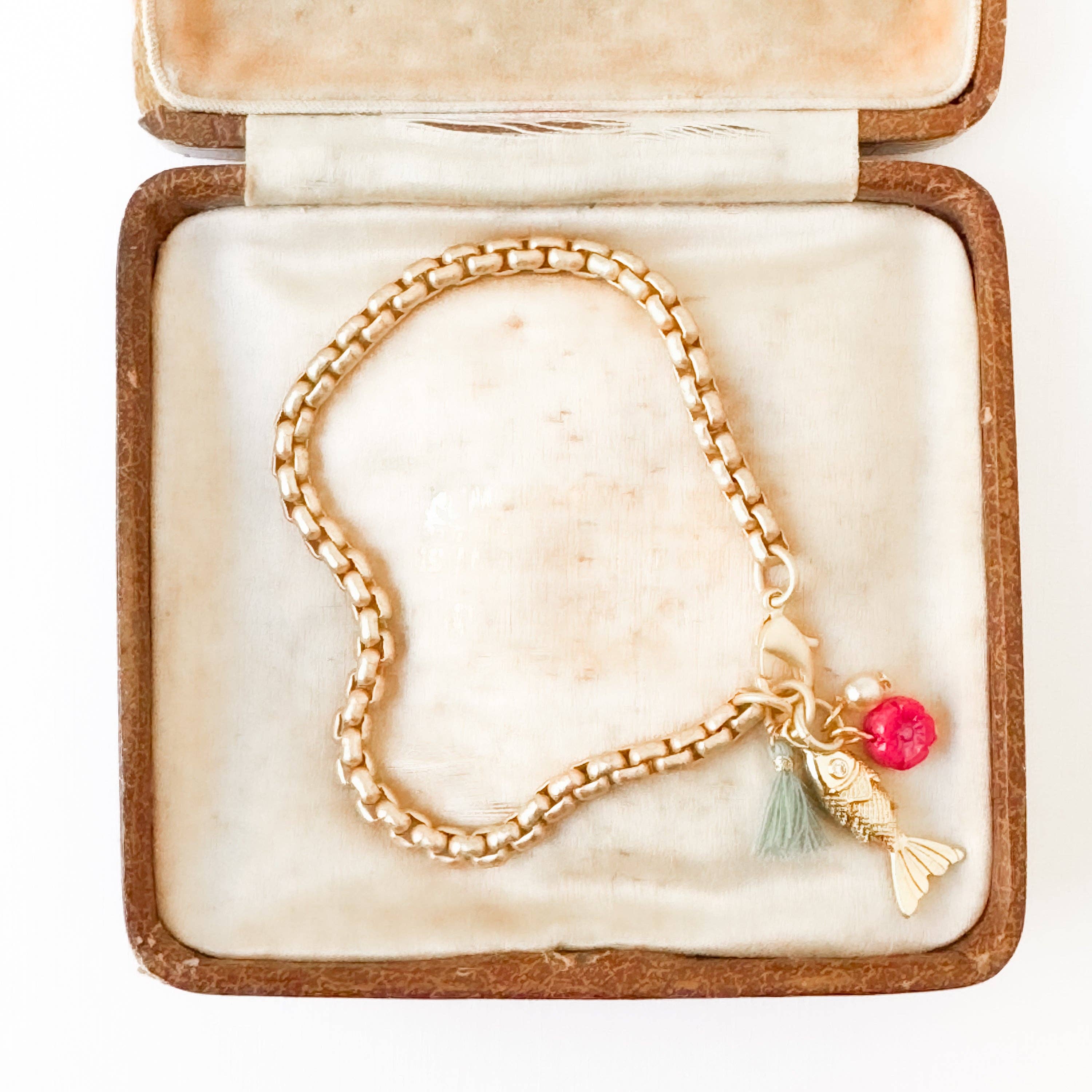 Nest Pretty Things - Christmas Gold Fish Charm Bracelet