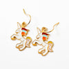 Kids Tiny Cute Charm Earrings and Clip-Ons Stocking stuffers: White Cloud / Clip-Ons