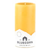 Bluecorn Candles - Beeswax Pillar Candles - 100% Pure, Dripless, 8 Sizes