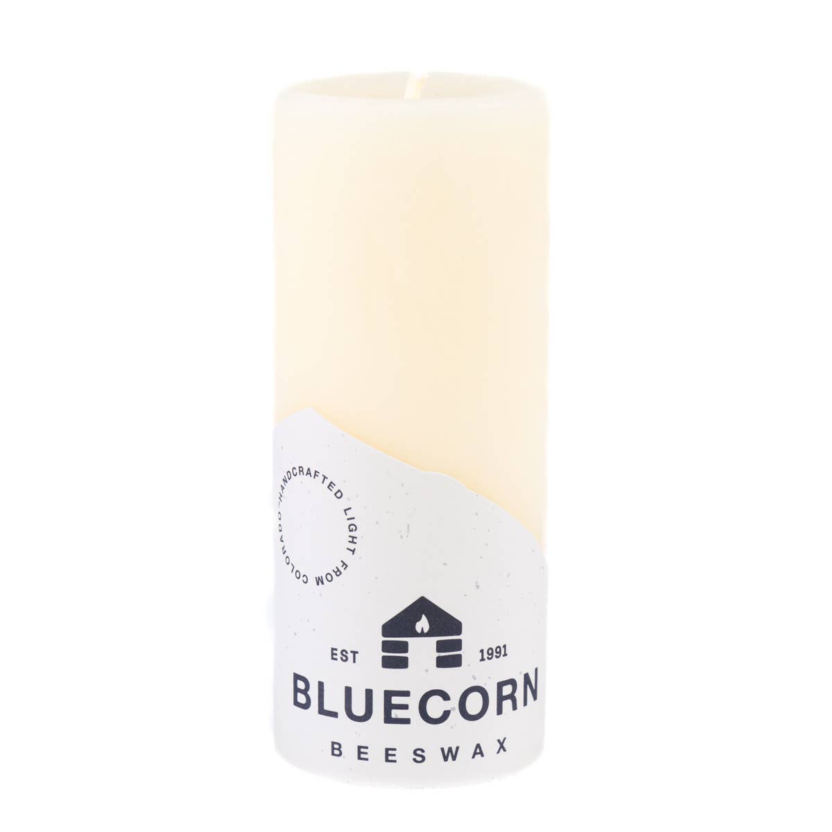 Bluecorn Candles - Beeswax Pillar Candles - 100% Pure, Dripless, 8 Sizes