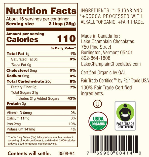 Lake Champlain Chocolates - Hot Chocolate Mix, Traditional, Organic & Fair Trade