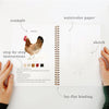 emily lex studio - Animals watercolor workbook