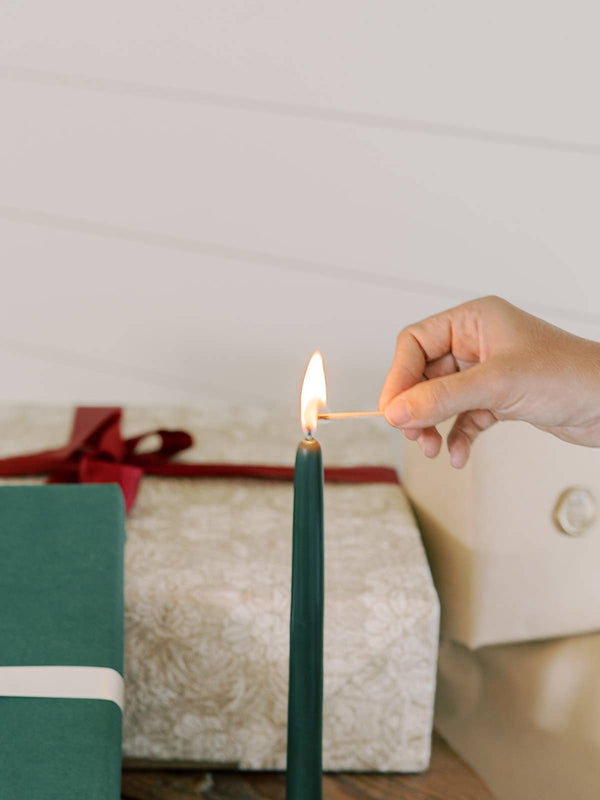 Mo&Co Home - Forest Green | Dipped Beeswax Taper Candles | All Natural