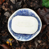 Clay Fossils - Handmade Pottery, Blue Butterfly Garden, spoon rest