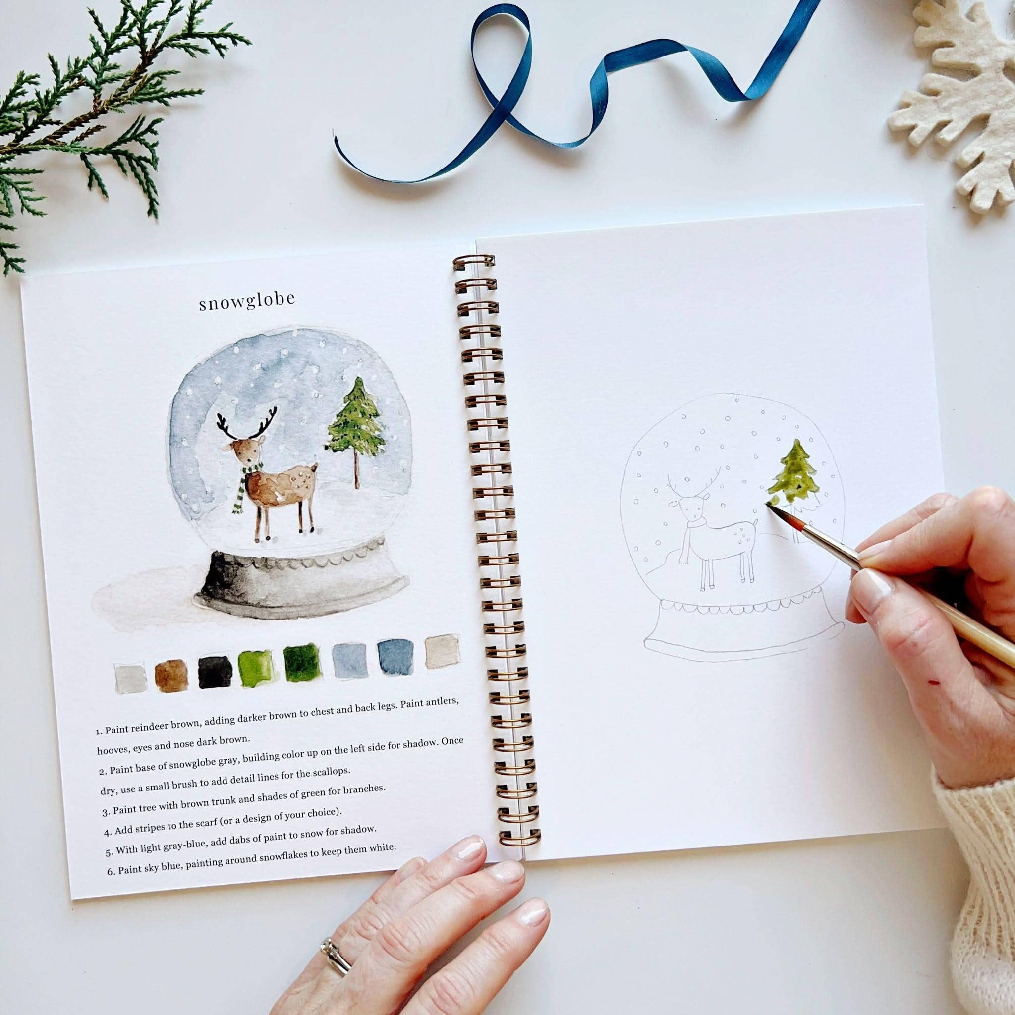 emily lex studio - Winter watercolor workbook
