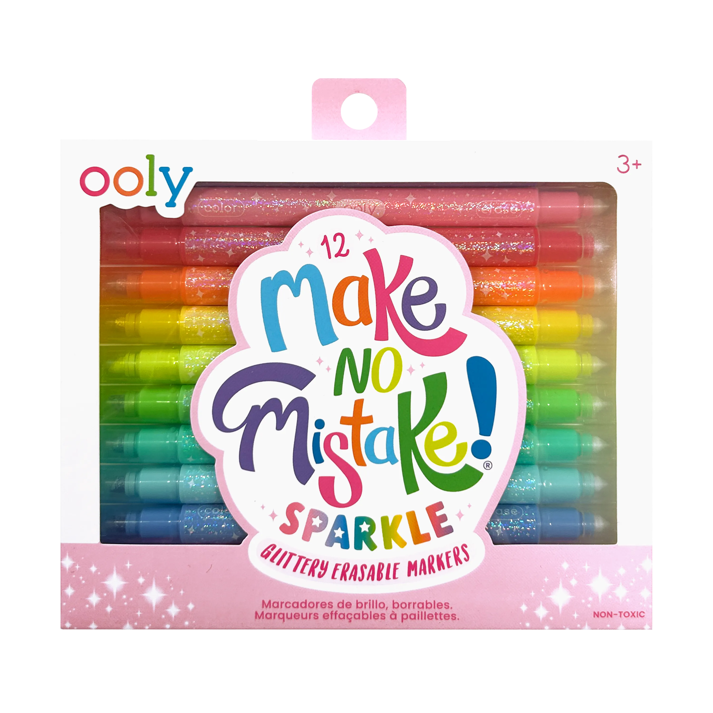 OOLY - Make no Mistake!: Glittery Erasable Markers (Set of 12)