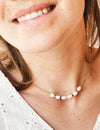 Nest Pretty Things - Freshwater Pearl necklace with Fair Trade Beads