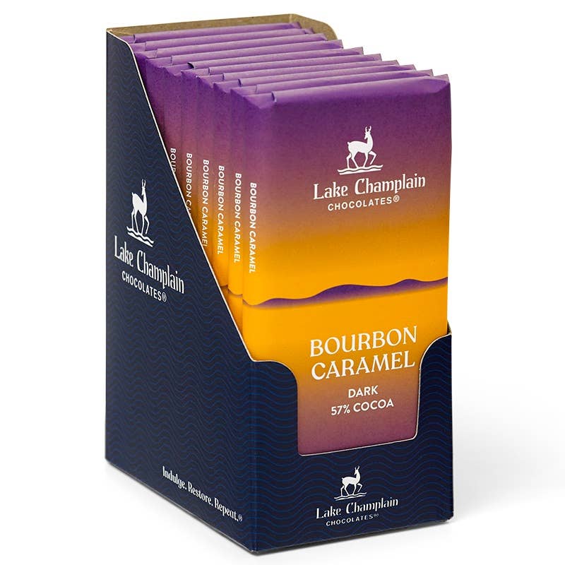 Lake Champlain Chocolates - Dark Chocolate, Bourbon Caramel Signature Bar, Fair Trade