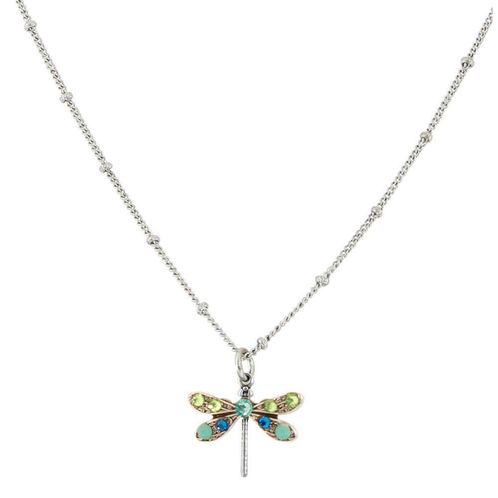 Baked Beads - Crystal Dragonfly Necklace