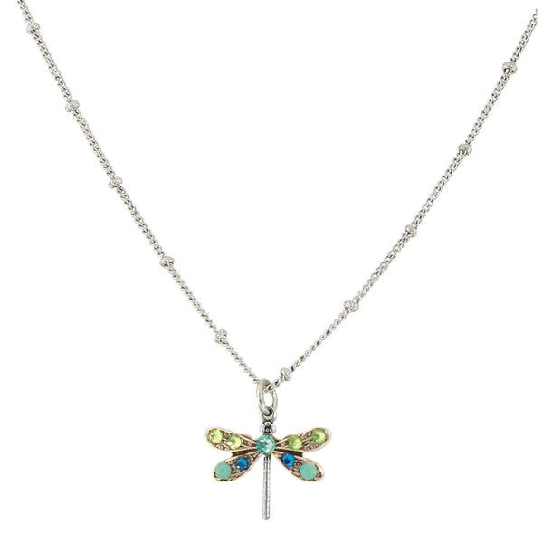 Baked Beads - Crystal Dragonfly Necklace