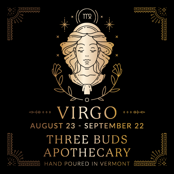 Three Buds Apothecary - Virgo Zodiac Astrology Soy Candle