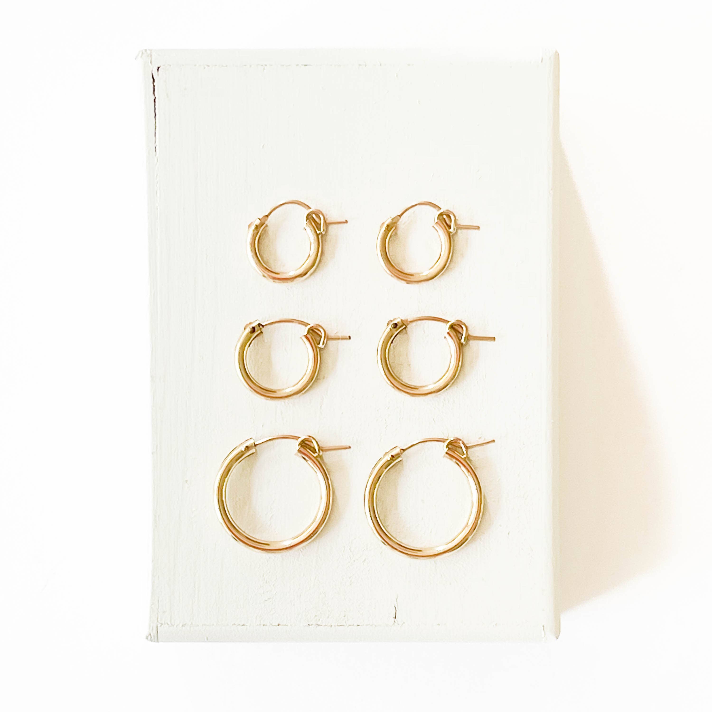 Nest Pretty Things - Thick Gold Filled Hoops and Huggies for women and men