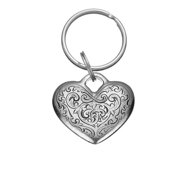 Danforth Pewter - Florentine Heart Keyring