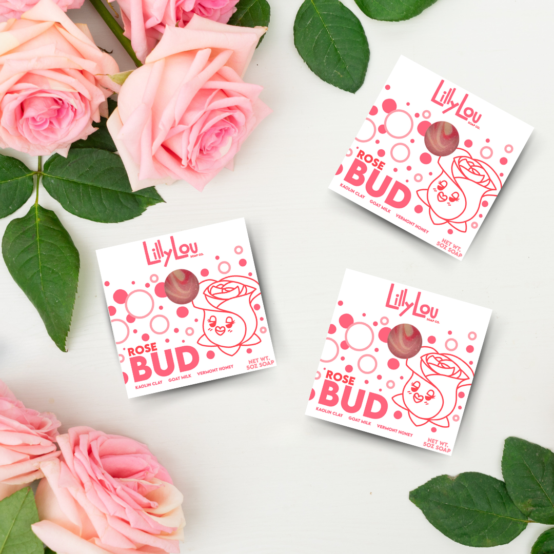 Lilly Lou Soap Co. - Rose Bud Soap Bar  | Valentine's Day Soap | Goat Milk Soap