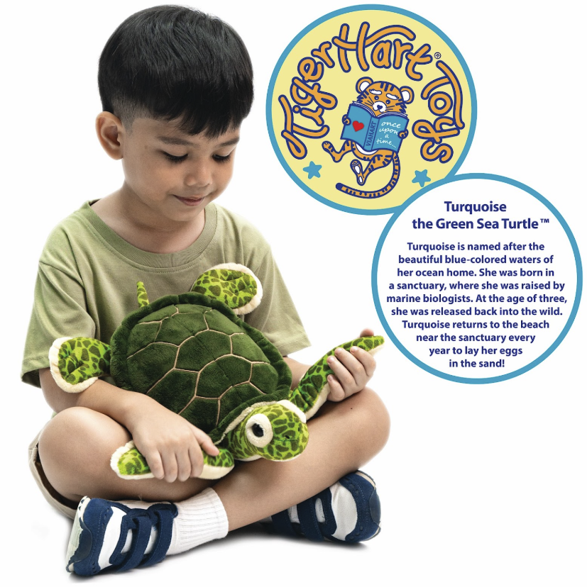 VIAHART Toy Co. - Turquoise The Green Sea Turtle - 15 Inch Stuffed Animal Plush