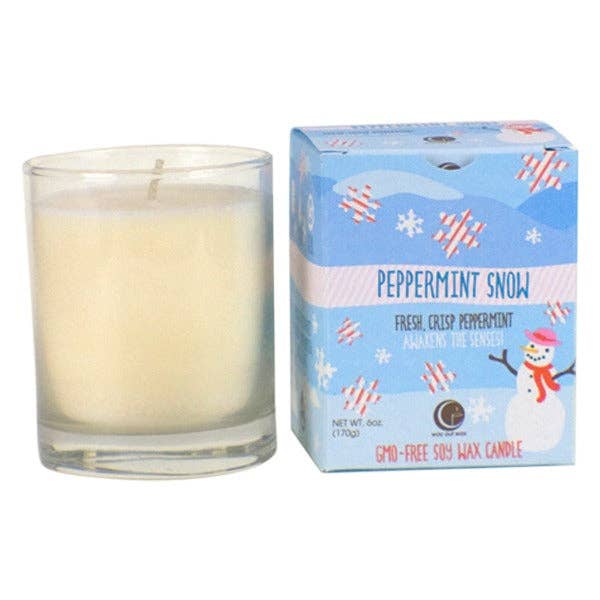 Way Out Wax - Peppermint Snow - Clear Glass Tumbler