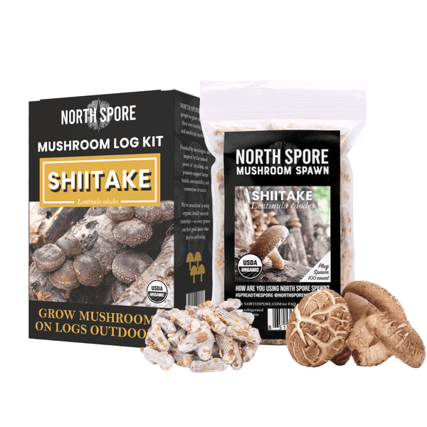 North Spore - Organic Shiitake Mushroom Outdoor Log Kit