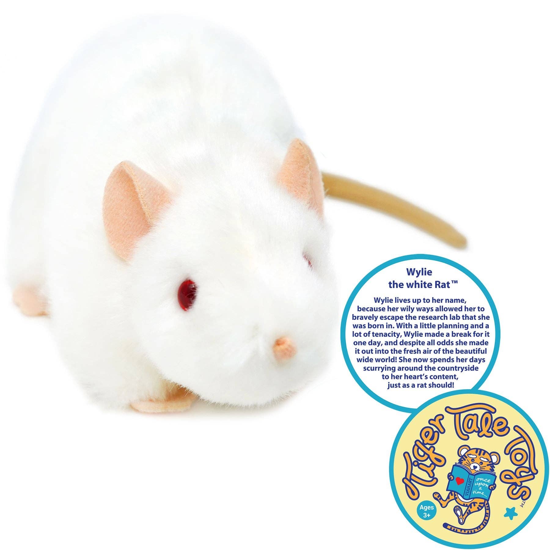 Wylie the White Rat | 7 Inch Stuffed Animal Plush