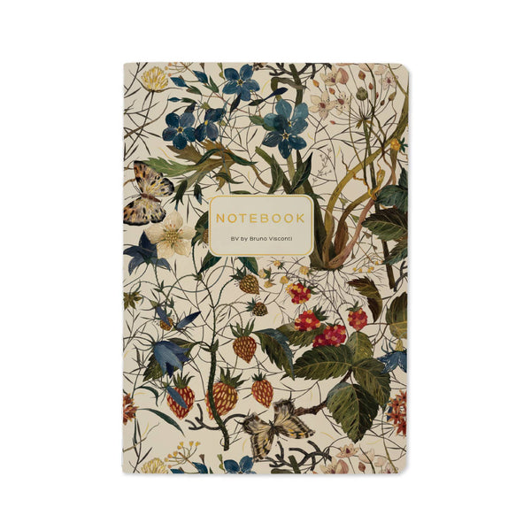 BV by Bruno Visconti - A5 Notebook - Forest Flowers on White 