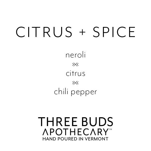 Three Buds Apothecary - Citrus + Spice Hand Poured Soy Candle