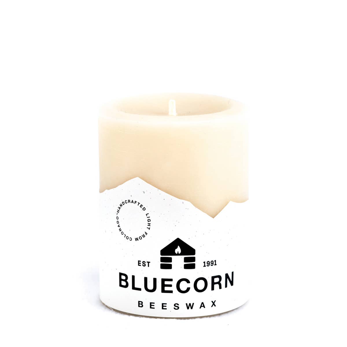 Bluecorn Candles - Beeswax Pillar Candles - 100% Pure, Dripless, 8 Sizes
