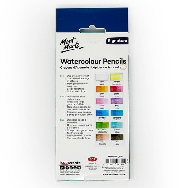 Mont Marte Usa, Inc. - Watercolor Pencils Signature 12pc