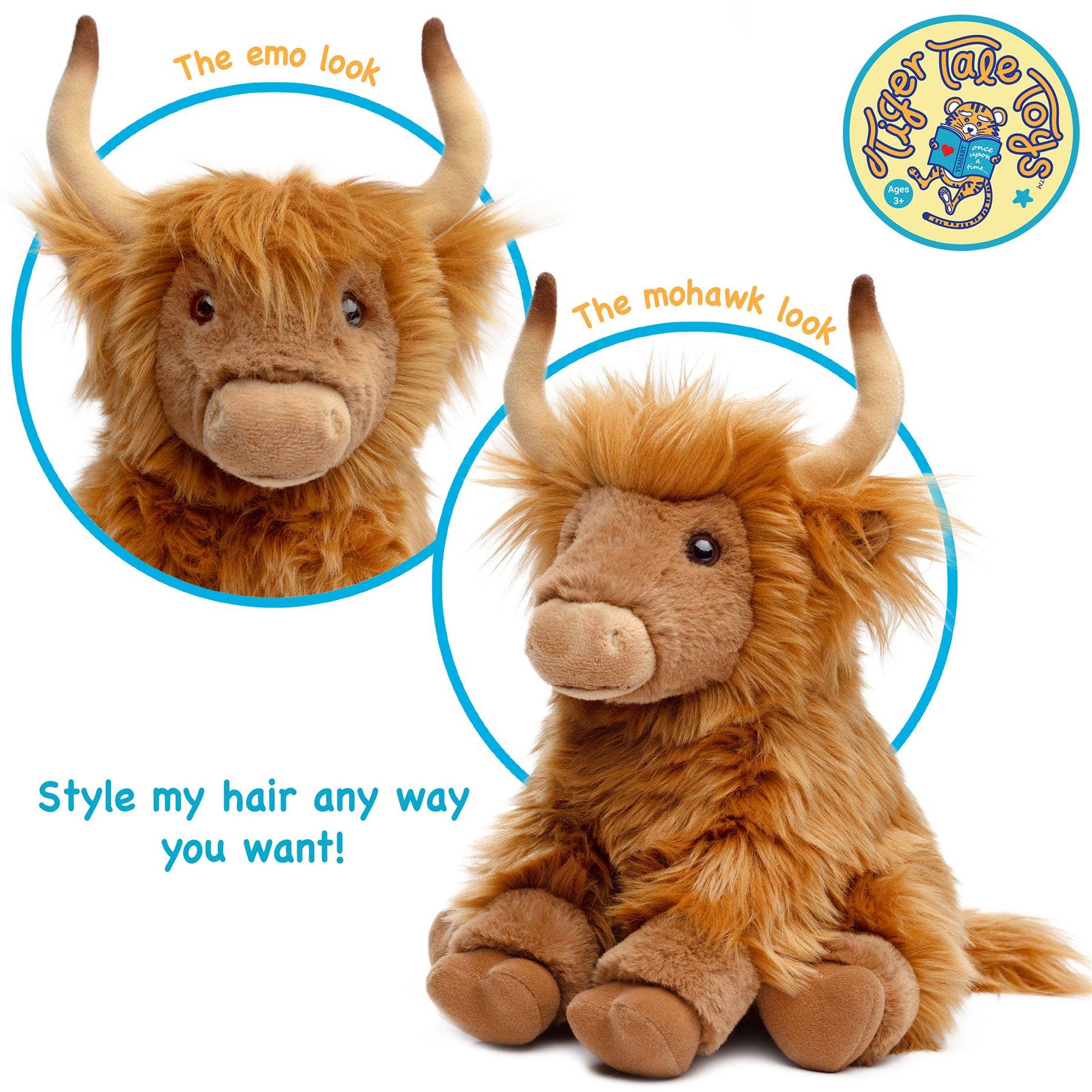 VIAHART Toy Co. - Henley The Highland Cow | 11 Inch Stuffed Animal Plush | By