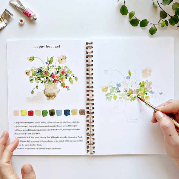 emily lex studio - Bouquets watercolor workbook