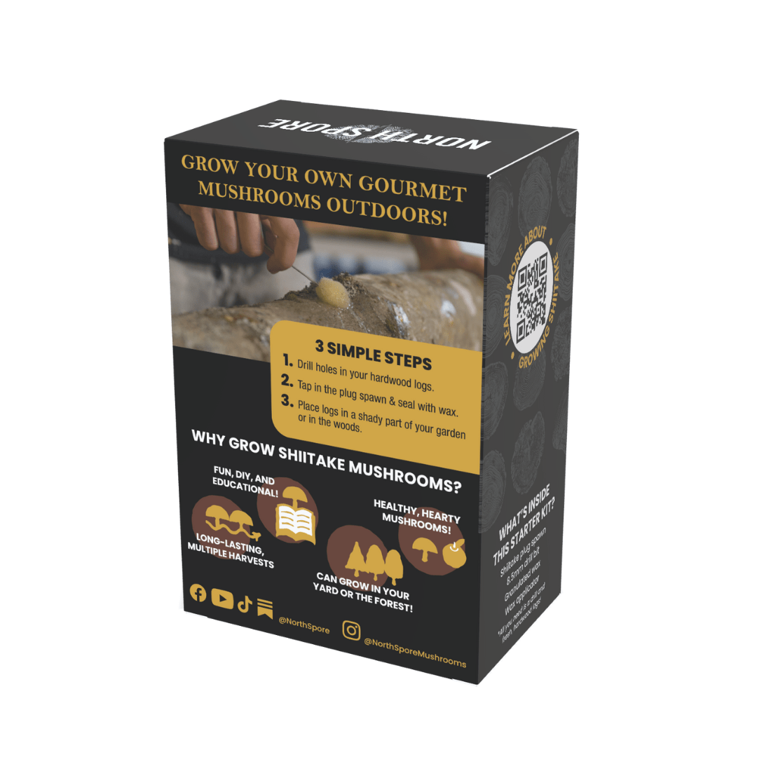 North Spore - Organic Shiitake Mushroom Outdoor Log Kit