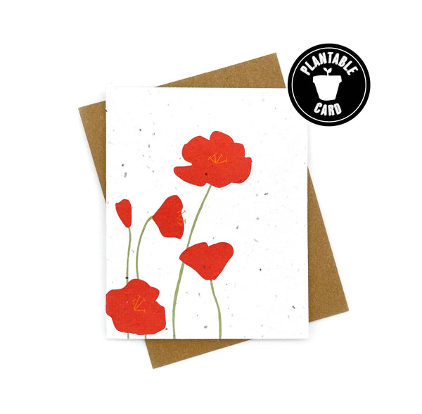 Cato & Company - Poppy Blank Notecard