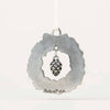 Danforth Pewter - Wreath / Green & Pine Cone