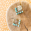Nest Pretty Things - Turquoise Beaded Botanical Chandelier Studs For Spring