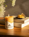 Bluecorn Candles - Beeswax Pillar Candles - 100% Pure, Dripless, 8 Sizes