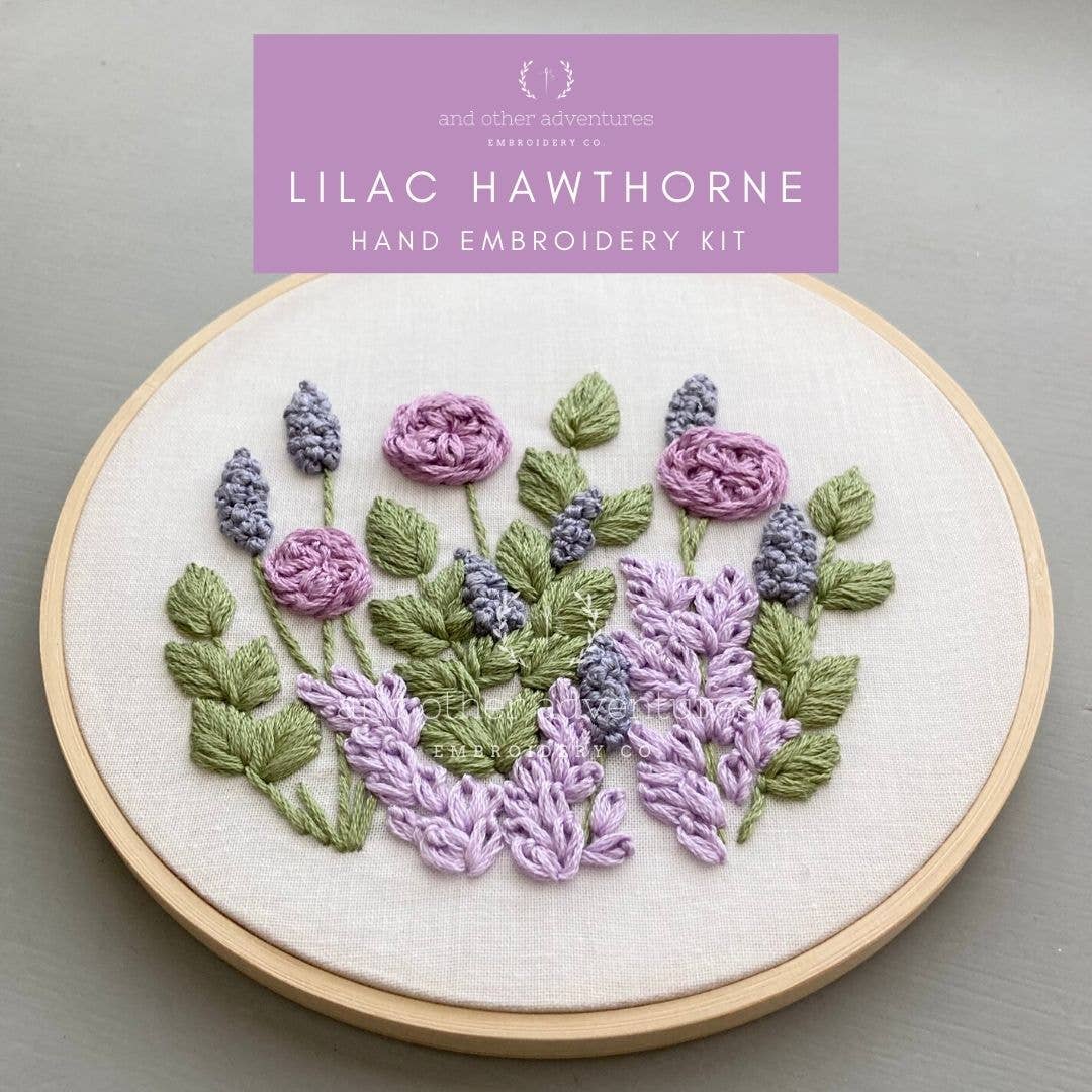 And Other Adventures Embroidery Co - Hand Embroidery KIT - Hawthorne in Lilac