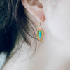 Nest Pretty Things - Small leaf earrings with colorful beads