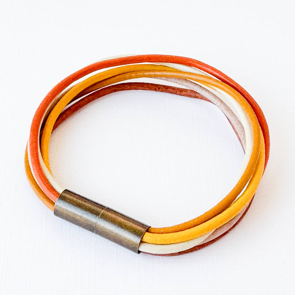 Nest Pretty Things - Colorful Magnetic Leather Cord Bracelet