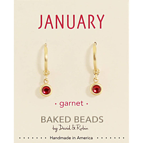 Baked Beads - Birthstone Huggie Earring