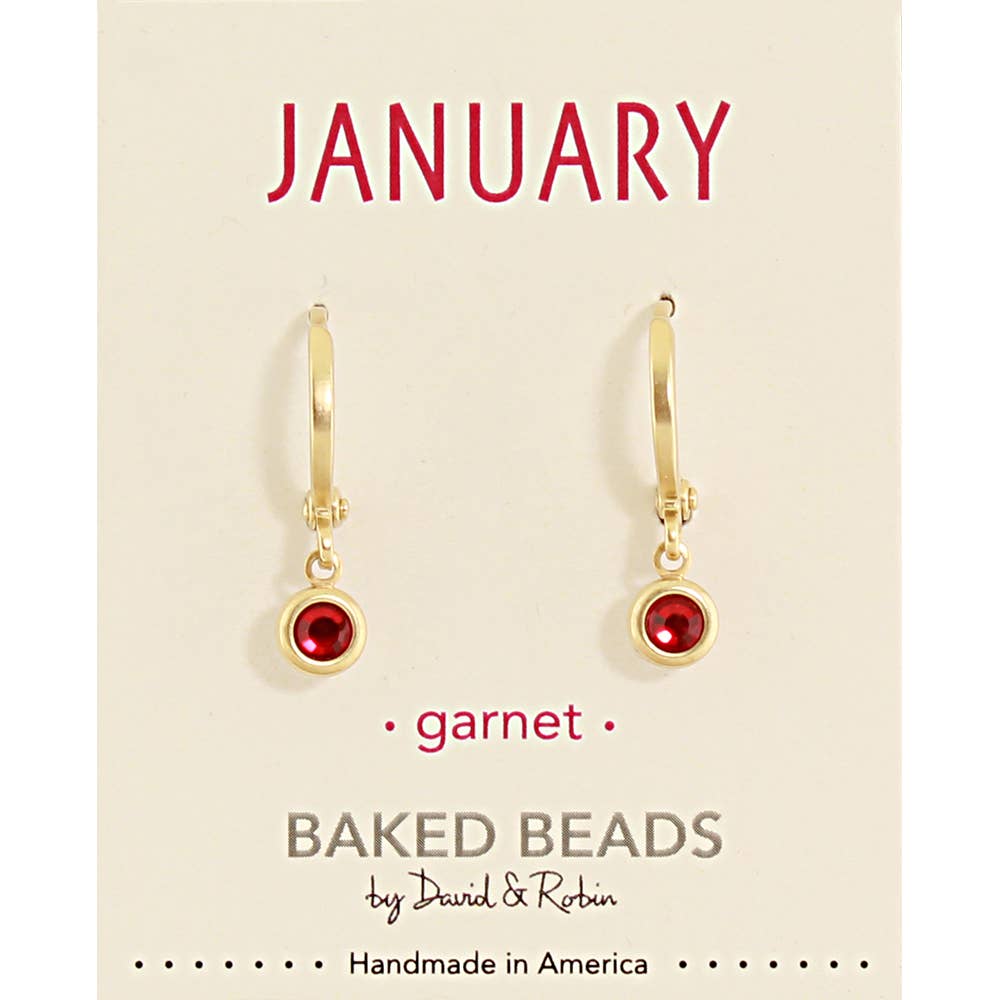 Baked Beads - Birthstone Huggie Earring