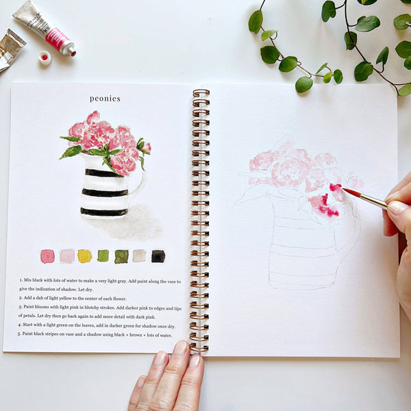 emily lex studio - Bouquets watercolor workbook