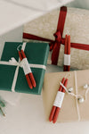 Mo&Co Home -  Berry Red | Dipped Beeswax Taper Candles | All Natural