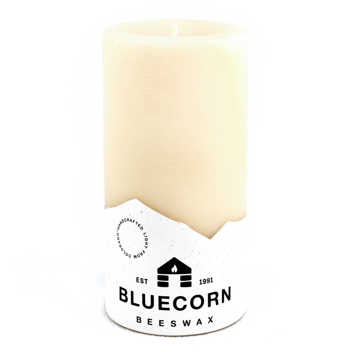 Bluecorn Candles - Beeswax Pillar Candles - 100% Pure, Dripless, 8 Sizes