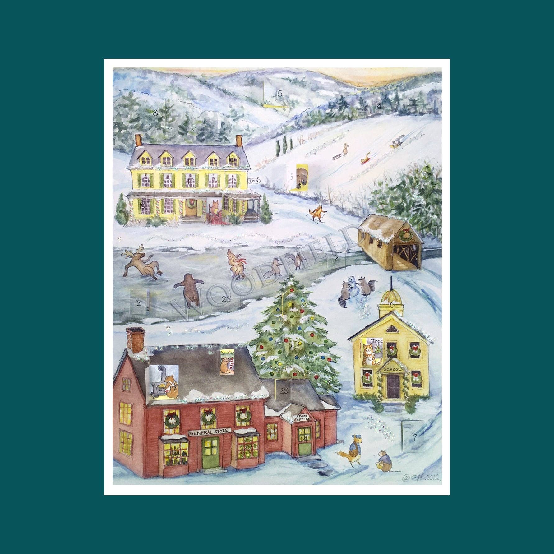 Woodfield Press - #3023 - Country Advent Calendar